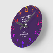 Horloge Ronde GOD'S TIMING ALWAYS PERFECT | Personalized (Angle)