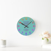 Horloge Ronde GOD'S TIMING ALWAYS PERFECT | Personalized aqua (Maison)