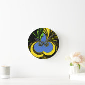 Horloge Ronde Gold Blue (Maison)