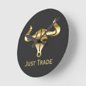 Horloge Ronde Gold Bull Just Trade (Angle)