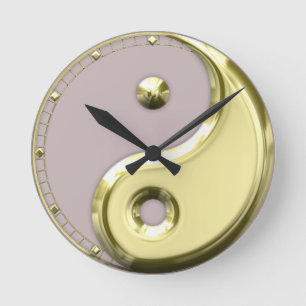 Horloge Ronde Gold Yin Yang