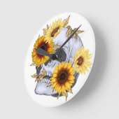 HORLOGE RONDE GOLDEN BLOOM SKULL (Angle)
