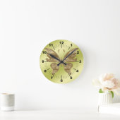 Horloge Ronde Golden butterfly (Maison)