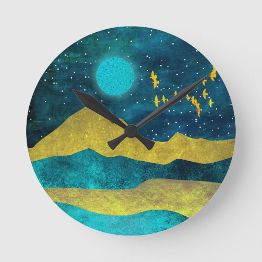 Horloge Ronde Golden Flock (Recto)