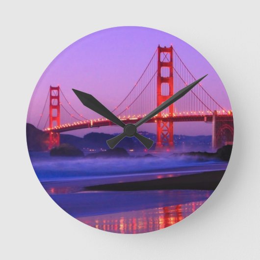 Horloge Ronde Golden Gate Bridge sur Baker Beach à Sundown (Recto)