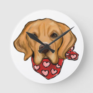 Horloge Ronde Golden Retriever