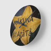 Horloge Ronde Golden Star Hakuna Matata (Angle)
