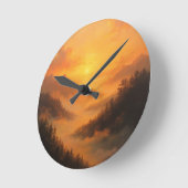 Horloge Ronde Golden Valley Sunrise (Angle)