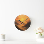 Horloge Ronde Golden Valley Sunrise (Maison)