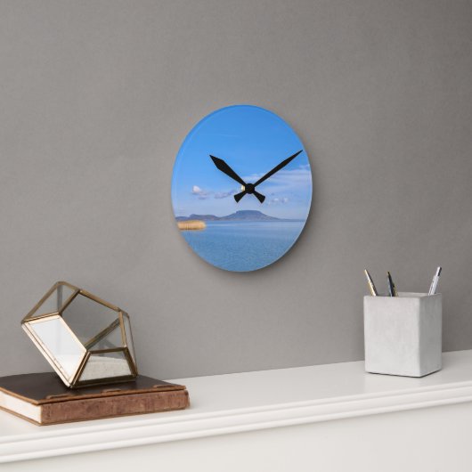 Horloge Ronde Gold'n'blue (Bureau)