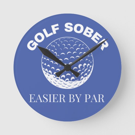 Horloge Ronde Golf Sober Plus Facile Par Parc Funny Golf Citatio (Recto)