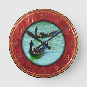 Horloge Ronde Gondoliers vénitiens