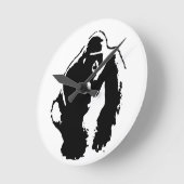Horloge Ronde Gorilla Pop Art (Angle)