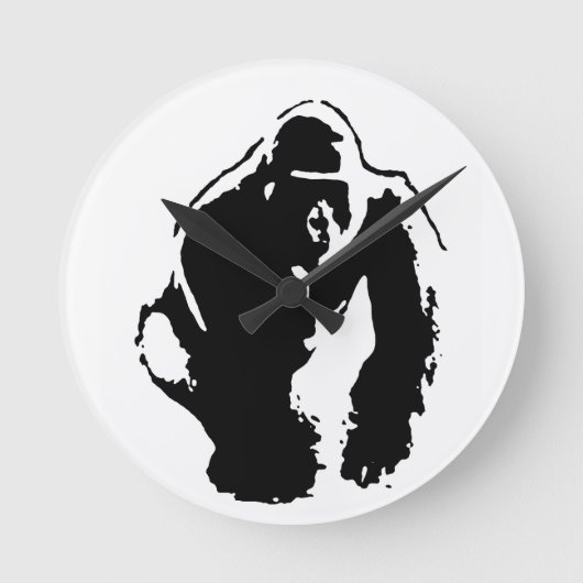 Horloge Ronde Gorilla Pop Art (Recto)