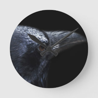Horloge Ronde Gothic Raven et Crow Familiar