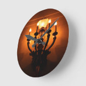 Horloge Ronde Gothic Wall Sconce  (Angle)