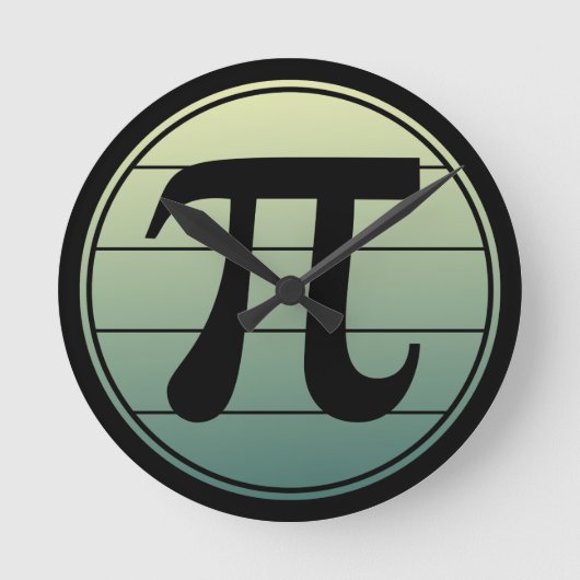 Horloge Ronde Gradient | Happy Pi Day Math (Recto)