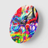 Horloge Ronde Graffiti fou (Angle)
