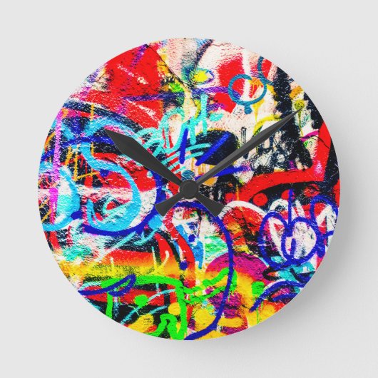 Horloge Ronde Graffiti Gritty Crazy (Recto)