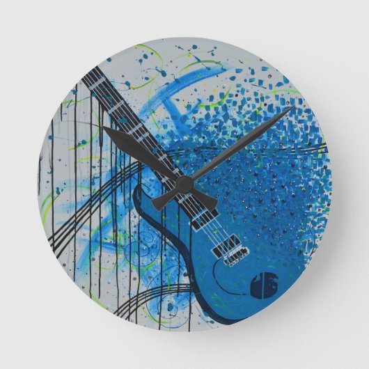 Horloge Ronde Graffiti Guitar (Recto)