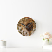 Horloge Ronde Grain de bois avec noeud (Maison)