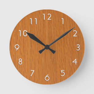 Horloge Ronde Grain en bois