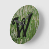 Horloge Ronde Graines vertes (Angle)