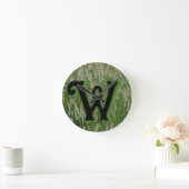 Horloge Ronde Graines vertes (Maison)