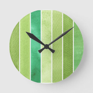 Horloge Ronde grand arrière - plan vert d'aquarelle - aquarelle