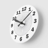 Horloge Ronde grand nombre cercle secondes (Angle)