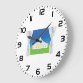 Horloge Ronde Grande tente blanche (Angle)