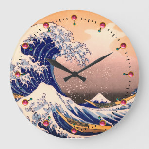 HORLOGE RONDE GRANDE VAGUE DE KANAGAWA