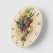 Horloge Ronde Grapes de vintage (Angle)
