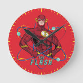 Horloge Ronde Graphique atomique Flash de dessin (Recto)