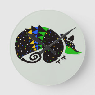 Horloge Ronde Graphique cool ARMADILLO - Faune - Brésil - Nature