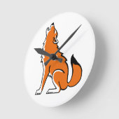 Horloge Ronde Graphique cool -Red WOLF - Faune - États-Unis (Angle)