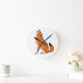Horloge Ronde Graphique cool -Red WOLF - Faune - États-Unis (Maison)
