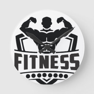 Horloge Ronde Graphique de motivation pour le fitness Vie fort