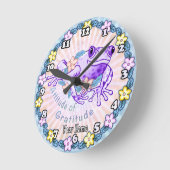 Horloge Ronde Gratitude Frog (Angle)