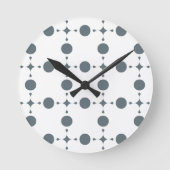 Horloge Ronde Gray Polka Dots, Polka Dot Pattern, Dots (Recto)