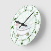 Horloge Ronde Green Bathroom (Angle)