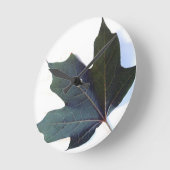 Horloge Ronde Green leaf (Angle)