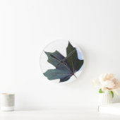 Horloge Ronde Green leaf (Maison)