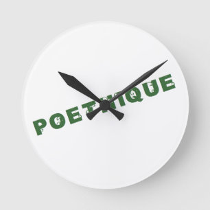 Horloge Ronde green poéthique