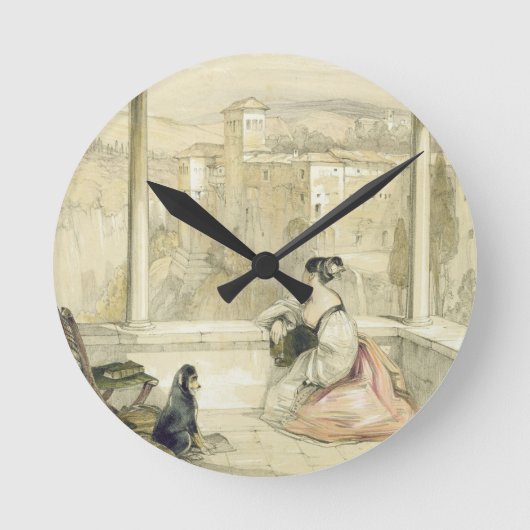 Horloge Ronde Grenade (Alhambra), plate 9 from 'Sketches of Spai (Recto)
