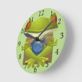 Horloge Ronde Grenouille de Yoga (Angle)