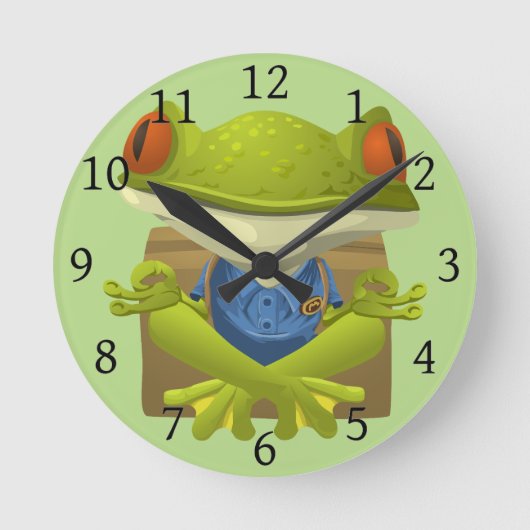 Horloge Ronde Grenouille de Yoga (Recto)