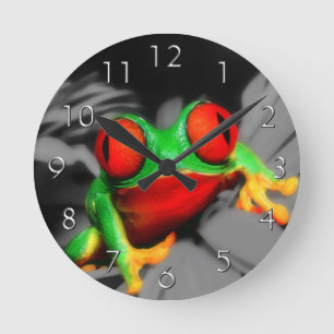 Horloge Ronde Grenouille Insecte-Eyed