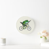 Horloge Ronde Grenouille Sur Vélo (Maison)