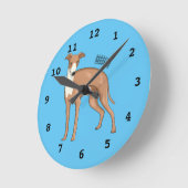 Horloge Ronde Greyhound dog (Angle)